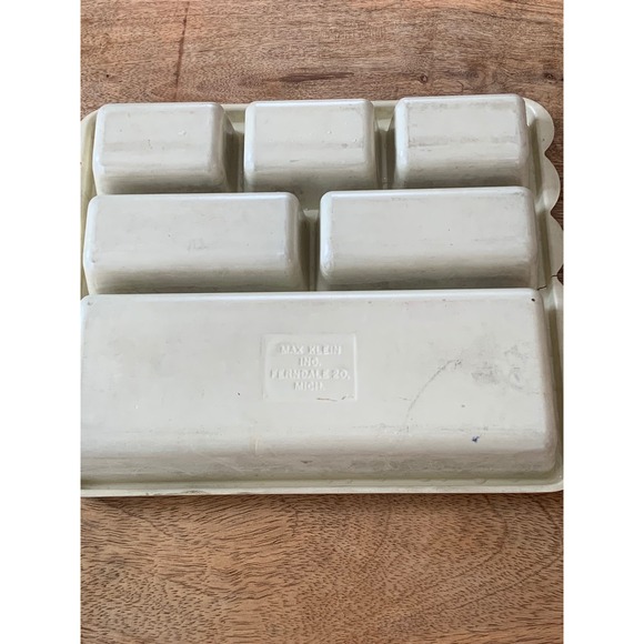 Vintage Max Klein Gold & White Plastic Drawer Organizer Divided Tray  MCM Retro - Picture 4 of 10